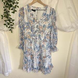 Dokotoo Floral Print Ruffle Tiered Mini Dress Cutout Back KY Derby Graduation